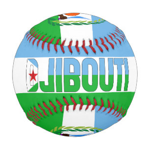 Dschibuti Flagge und Wappen Patriotisch Baseball