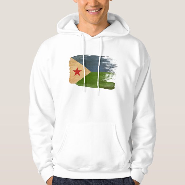 Dschibuti-FlaggeHoodie Hoodie (Vorderseite)