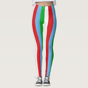 Dschibuti - Nationale Flaggenfarben vertikal gestr Leggings