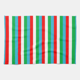Dschibuti Usbekistan Äquatorialguinea Flagge Strei Geschirrtuch