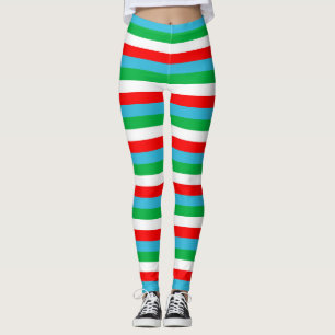 Dschibuti Usbekistan Äquatorialguinea Flagge Strei Leggings