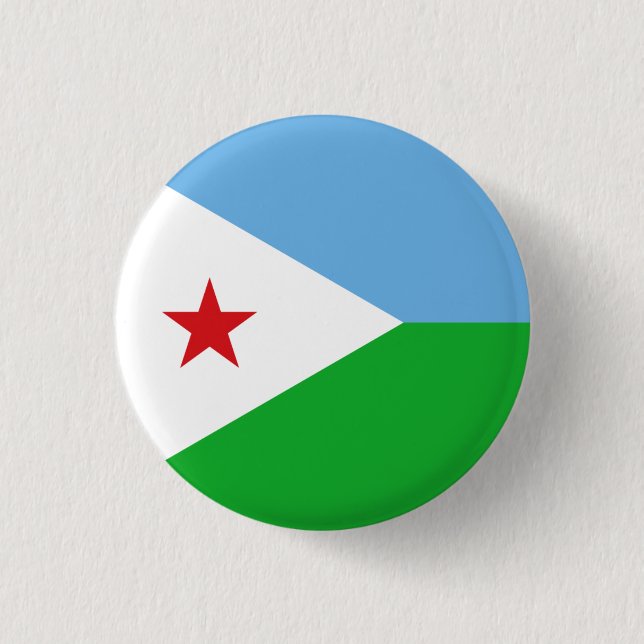 Dschibutische Flagge, Flagge Dschibutis Button (Vorderseite)