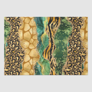 Dschungel-Achat Wild Glam Texturmuster Seidenpapier