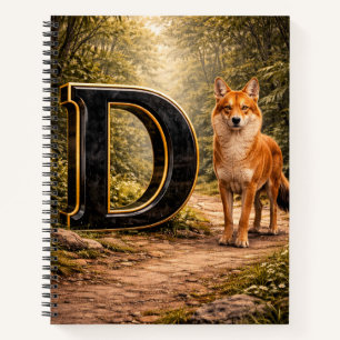 Dschungel Alphabet Buchstabe D Dingo Bildungsheft Notizbuch