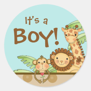 Dschungel-Babys Brown - Aufkleber