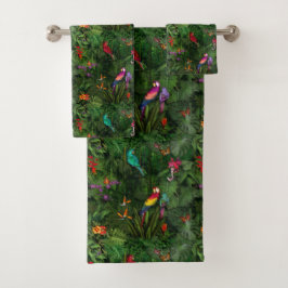 Dschungel 🌺 🌴 🦜 badhandtuch set