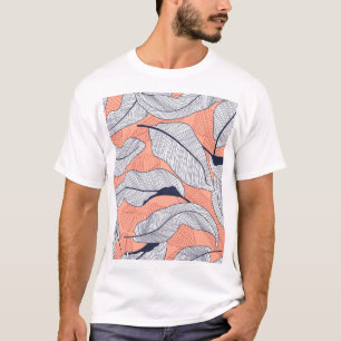 Dschungel-Blätter Nahtlose tropische Muster T-Shirt