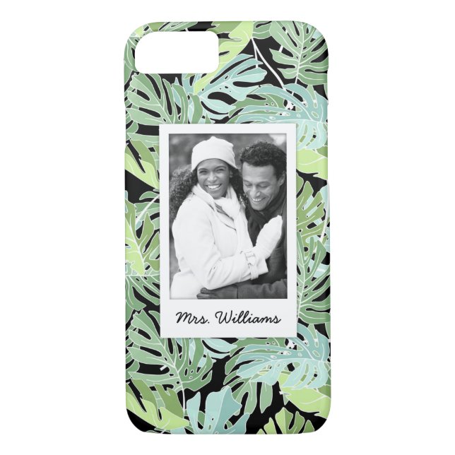 Dschungel-Blumenmuster | addieren Ihr Foto u. Case-Mate iPhone Hülle (Rückseite)
