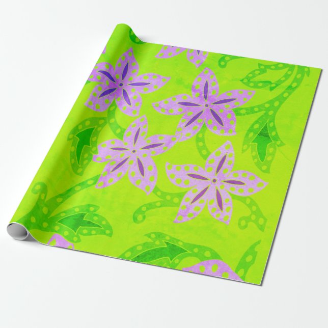 Dschungel-Blumenpapier Geschenkpapier (Ungerollt)