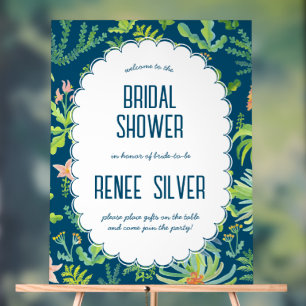 Dschungel-Garten-Aquarell-individuelle BRIDAL-SHOW Acrylschild