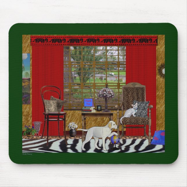 Dschungel/Garten danken Ihnen Mousepad (Vorne)