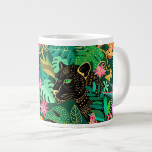 Dschungel Golden Fantasy Surreal Exotisch Jumbo-Tasse