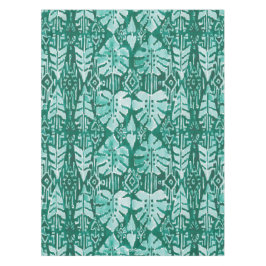 DSCHUNGEL IKAT hawaiisches grünes Stammes- Tischdecke