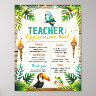 Dschungel-Lehrer-Dankeswoche-Programm Poster