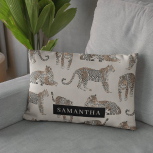 Dschungel-Leopard Wildtier-Muster Dekokissen