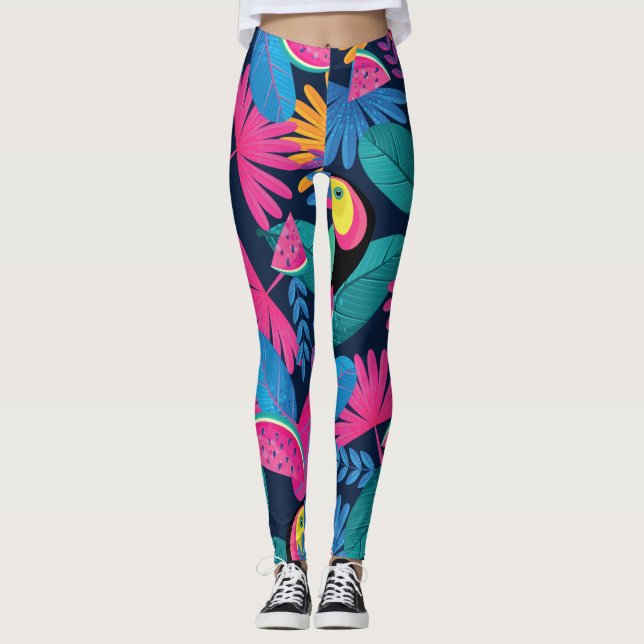 Dschungel-Mischmasch  Leggings (Vorderseite)