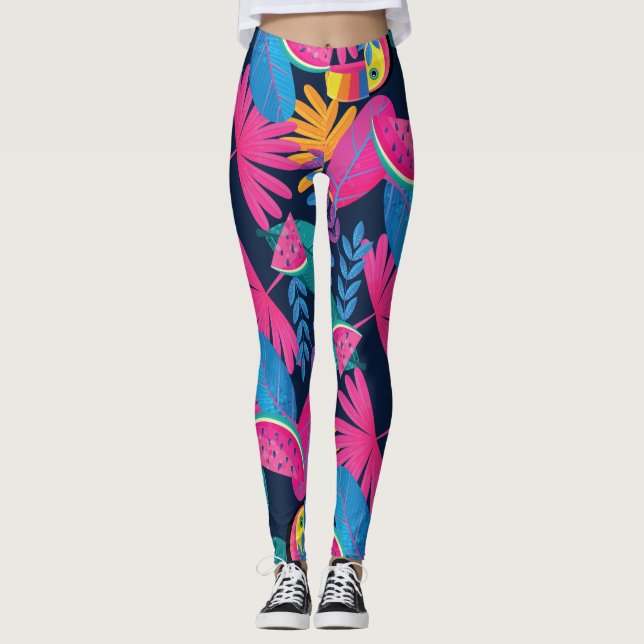 Dschungel-Mischmasch Leggings (Vorderseite)