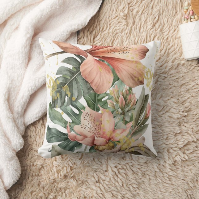 Dschungel-Orchid-Blume Kissen (Decke)