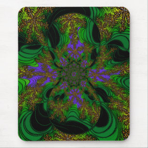 "Dschungel-Orchideen" ~ abstrakter Kunst-Druck Mousepad