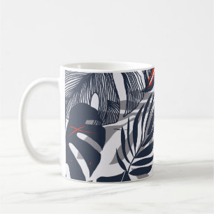 Dschungel-Pflanze: blühend Bio nahtlos Kaffeetasse