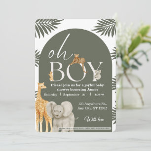 Dschungel-Safari-Baby-Shower-Einladung Einladung