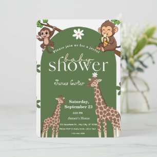 Dschungel-Safari-Baby-Shower-Einladung Einladung