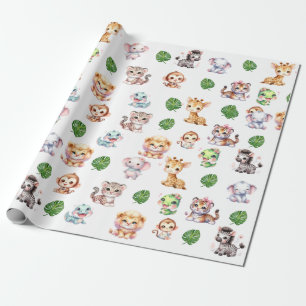 Dschungel-Safari-Muster-Geschenkpapier Geschenkpapier