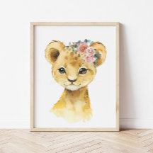 Dschungel-Safari-Tier-Kinderzimmer-Kunst, Wasserfa