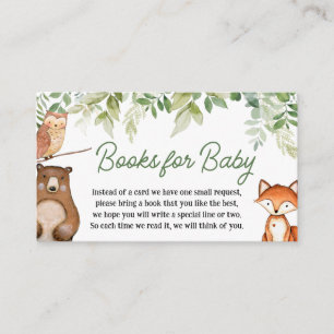 Dschungel-Safari-Tiere Baby Shower Bücher für Baby Begleitkarte