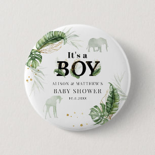 Dschungel-Safari-Tiere Natur Thema Junge Baby-Part Button