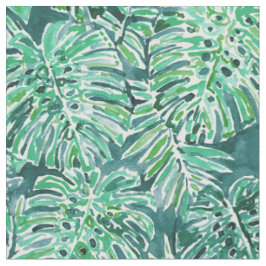 DSCHUNGEL-SCHWINGUNGEN Grün tropisches Monstera Stoff