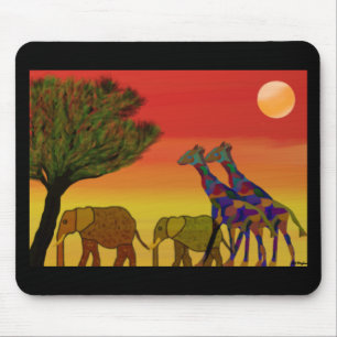 Dschungel-Sonnenuntergang Mousepad