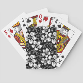 Dschungel-Surf-Muster in Schwarz Spielkarten