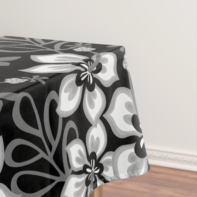Dschungel-Surf-Muster in Schwarz Tischdecke (Beispiel)