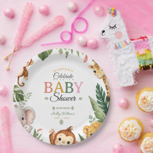 Dschungel-Themen-Baby-Party  Pappteller