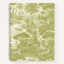 Dschungel-Toile-Muster Tropische Szene Botanisch D Notizbuch