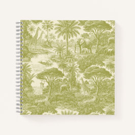 Dschungel-Toile-Muster Tropische Szene Botanisch D Notizbuch