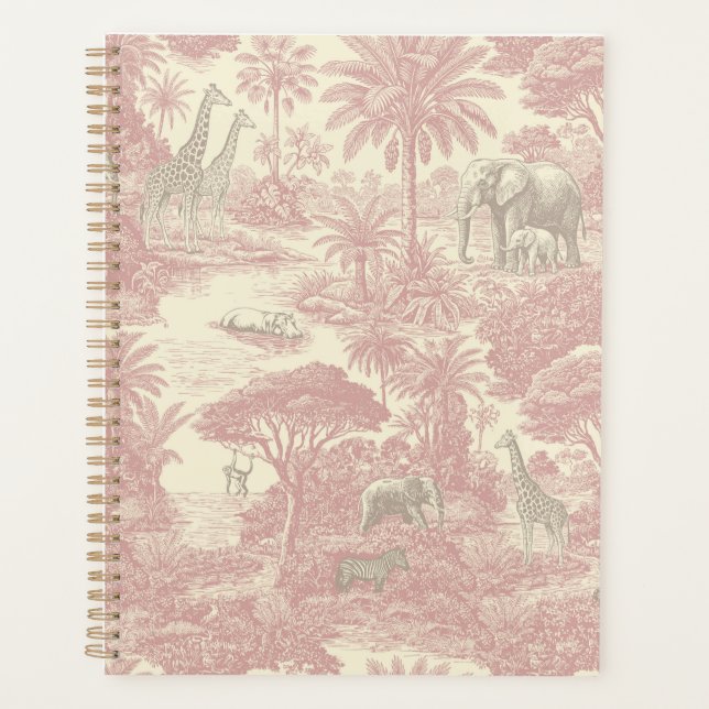 Dschungel-Toile-Muster Tropischer Planer (Vorderseite)