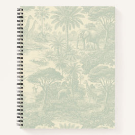 Dschungel-Toile-Muster tropisches Szenendesign Notizbuch