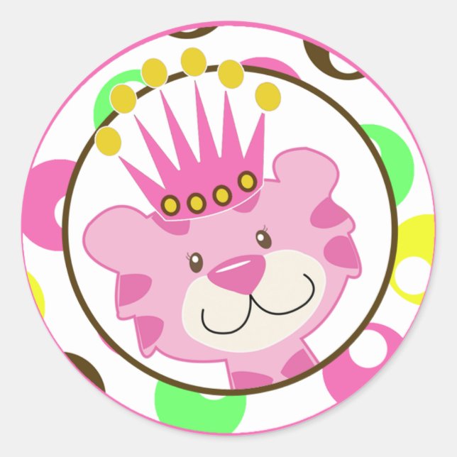 Dschungel-Umschlag Aufkleber / Cupcake Toppers (Vorderseite)