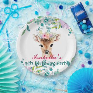 Dschungel von niedlichen Hirschzoos Pappteller