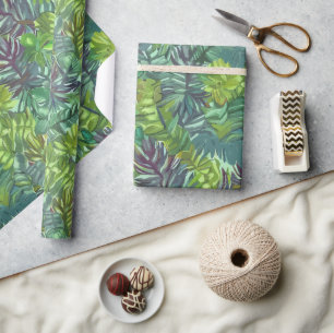 Dschungelblättermuster Geschenkpapier