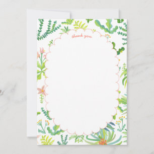 Dschungelgarten Aquarell individuell BRIDAL SHOWER Dankeskarte