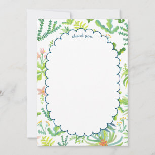 Dschungelgarten Aquarell Individuelle BRIDAL SHOWE Dankeskarte