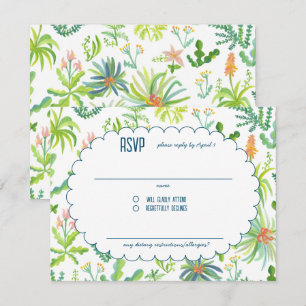 Dschungelgarten Aquarell Individuelle BRIDAL SHOWE RSVP Karte