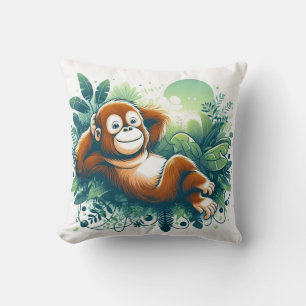 Dschungelharmonie: Orangutan Inspiriert Kissen