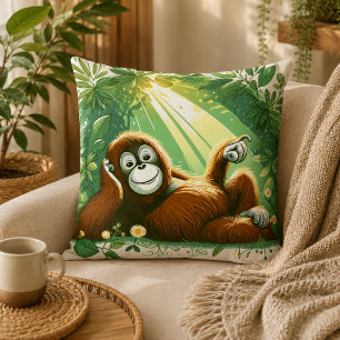 Dschungelharmonie: Orangutan Inspiriert Kissen