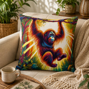 Dschungelharmonie: Orangutan Inspiriert Kissen