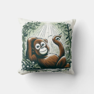 Dschungelharmonie: Orangutan Inspiriert Kissen