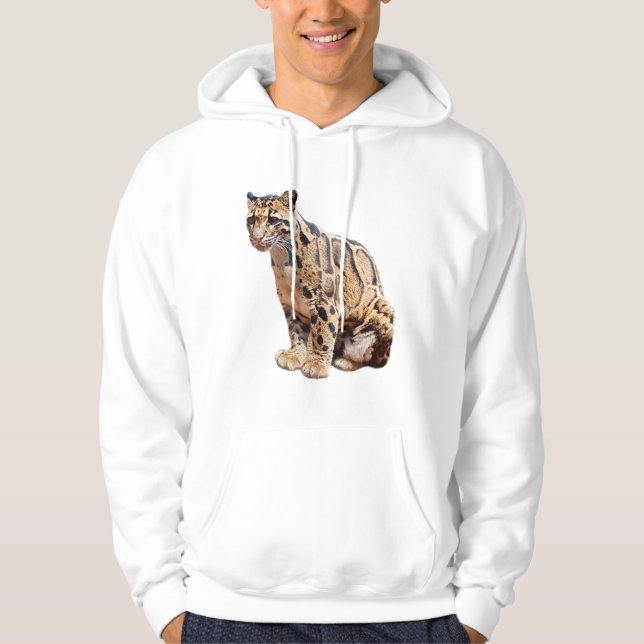 Dschungelkatzentier mit getrübter Leoparde Hoodie (Vorderseite)
